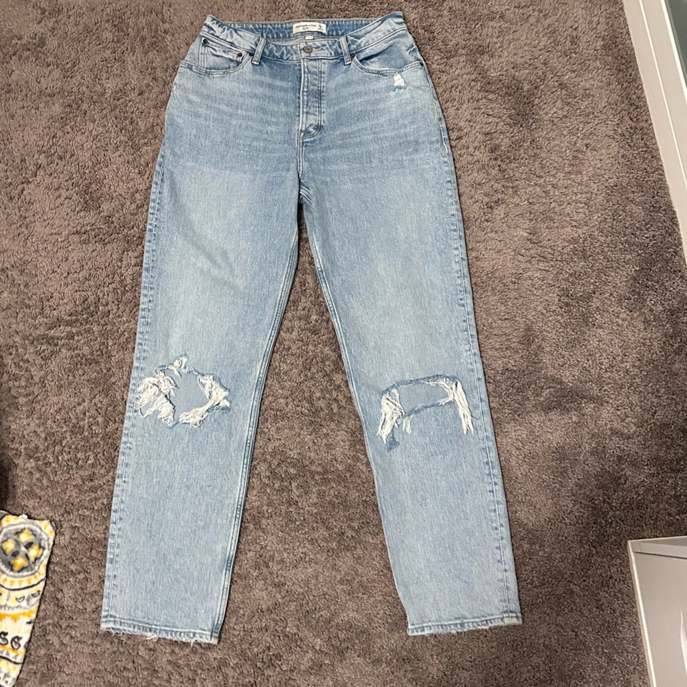 Abercrombie CURVE LOVE high rise dad jean high rise-washed but never worn